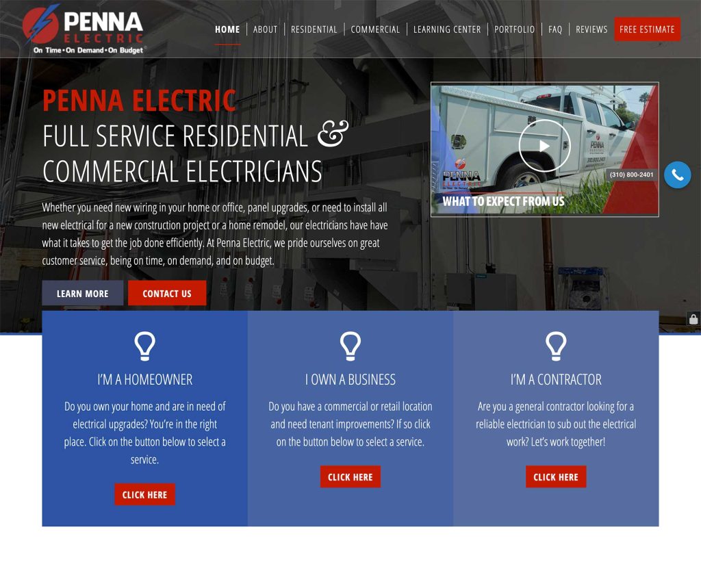 Penna Electric website