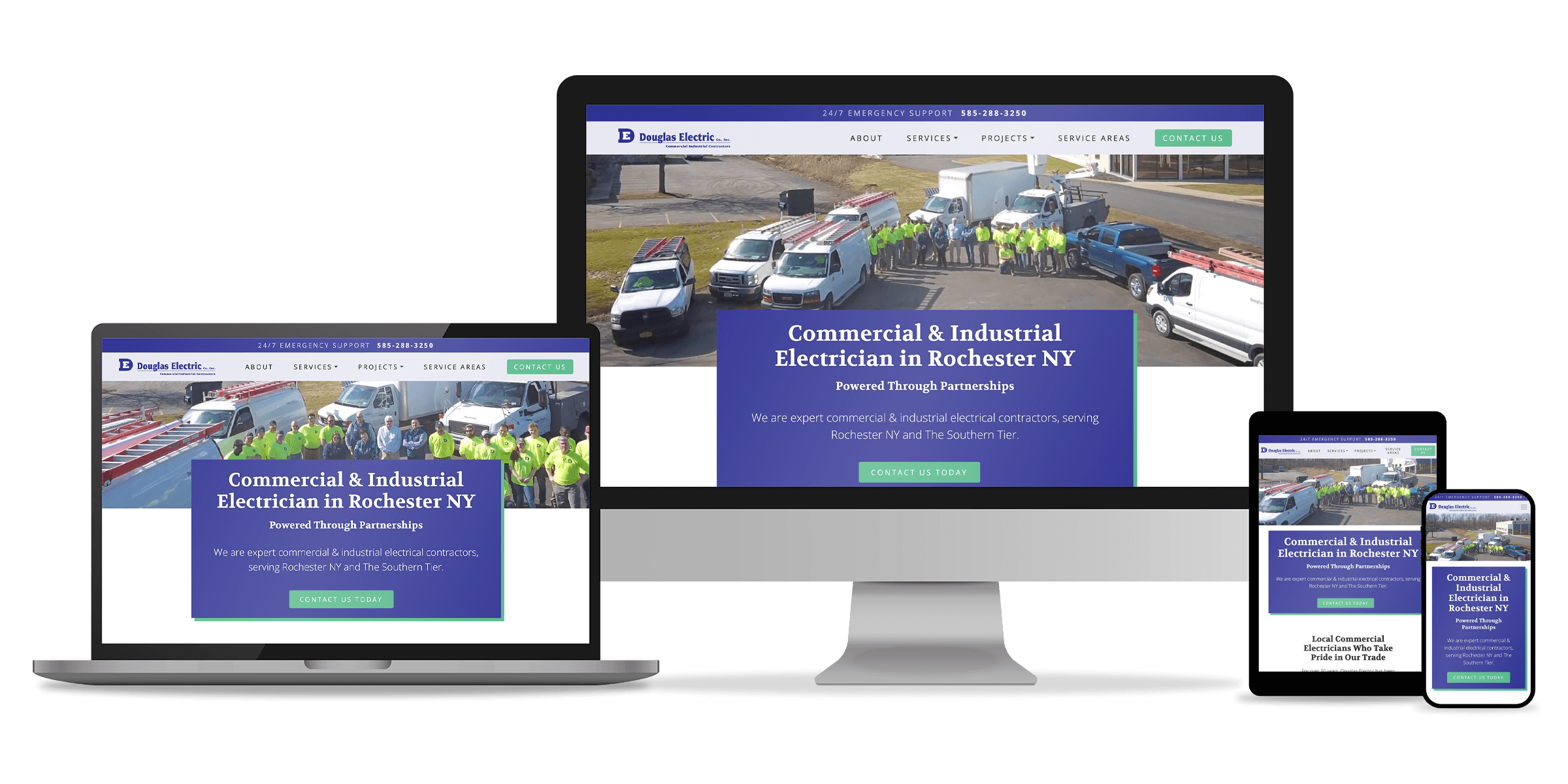 Electrician website mobile responsive